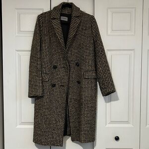 Black and Brown Houndstooth Coat